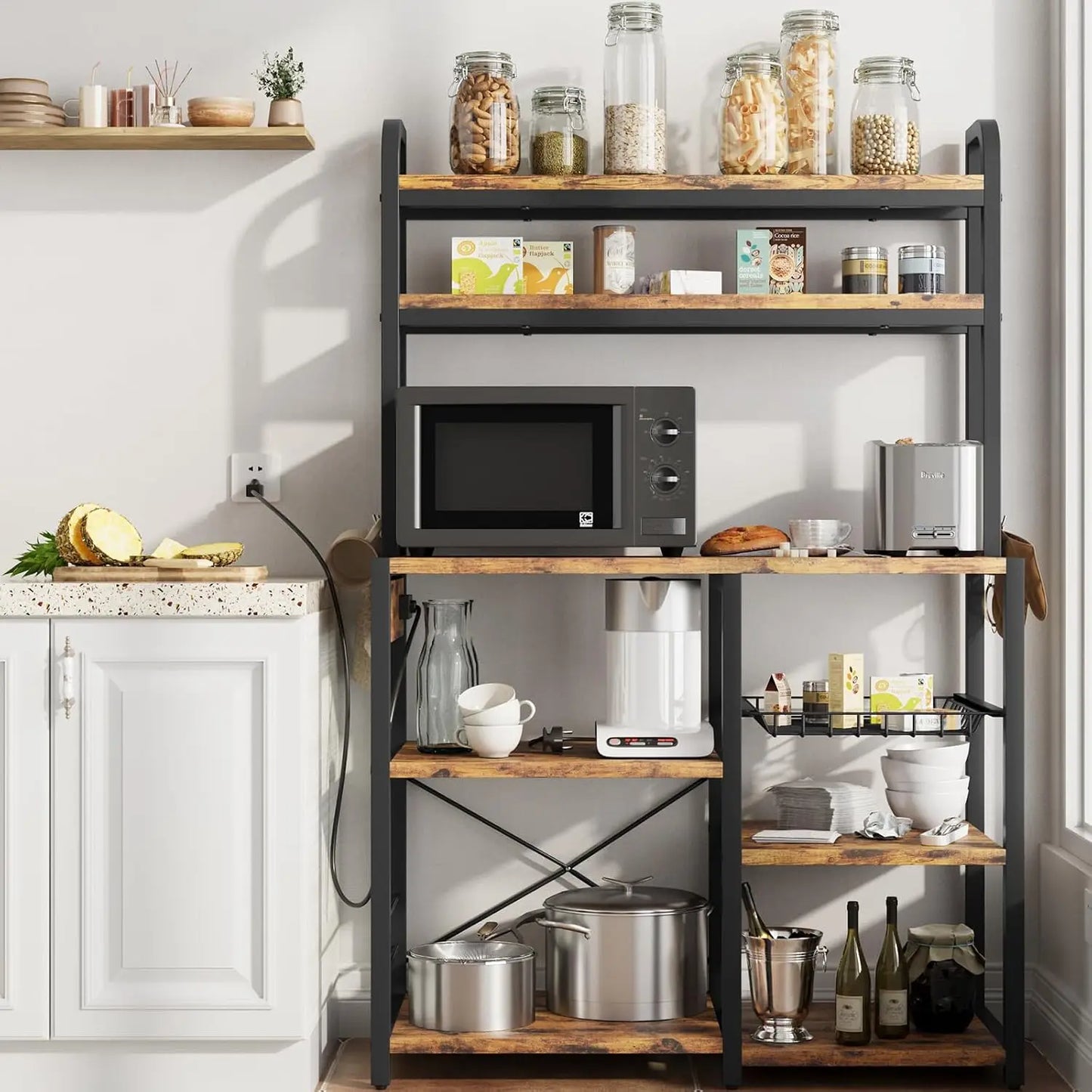 Twister CK Five Tier Kitchen Baker Rack With Power Outlet