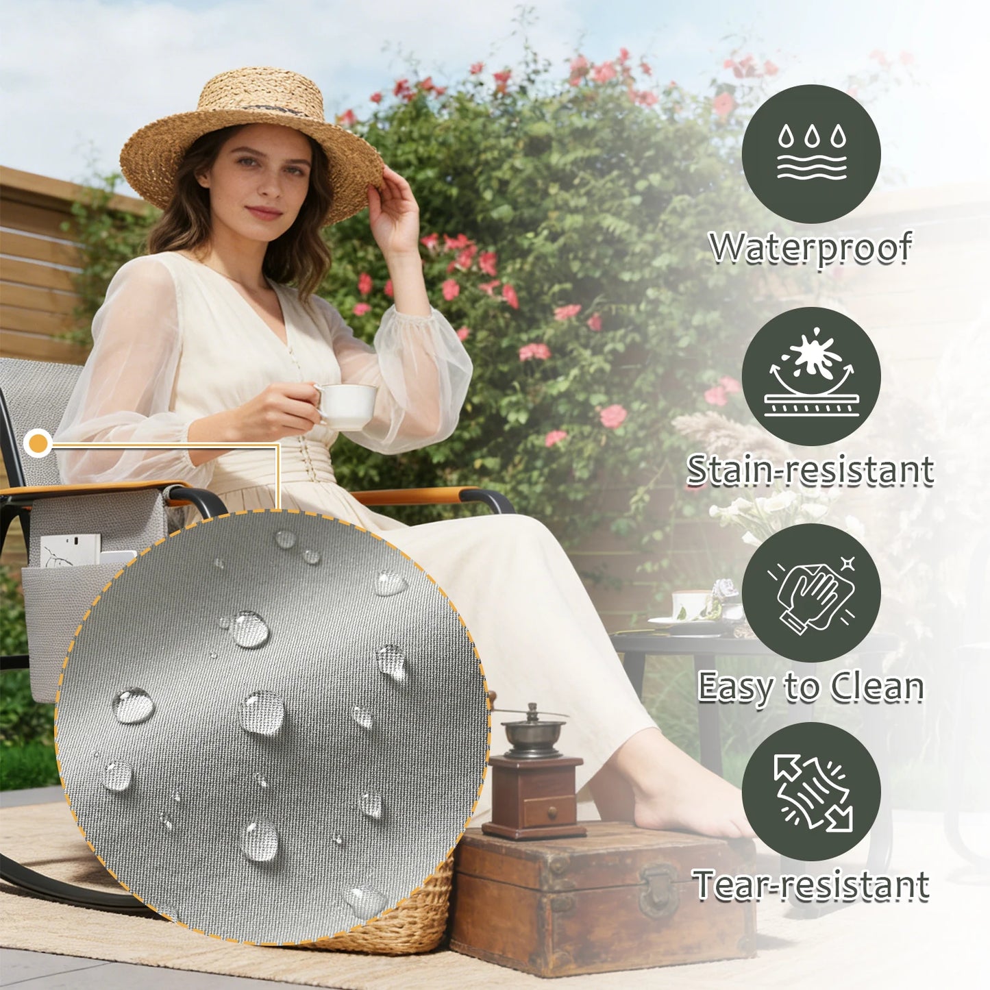 Avenvista 6 Piece Outdoor Patio Conversation Set