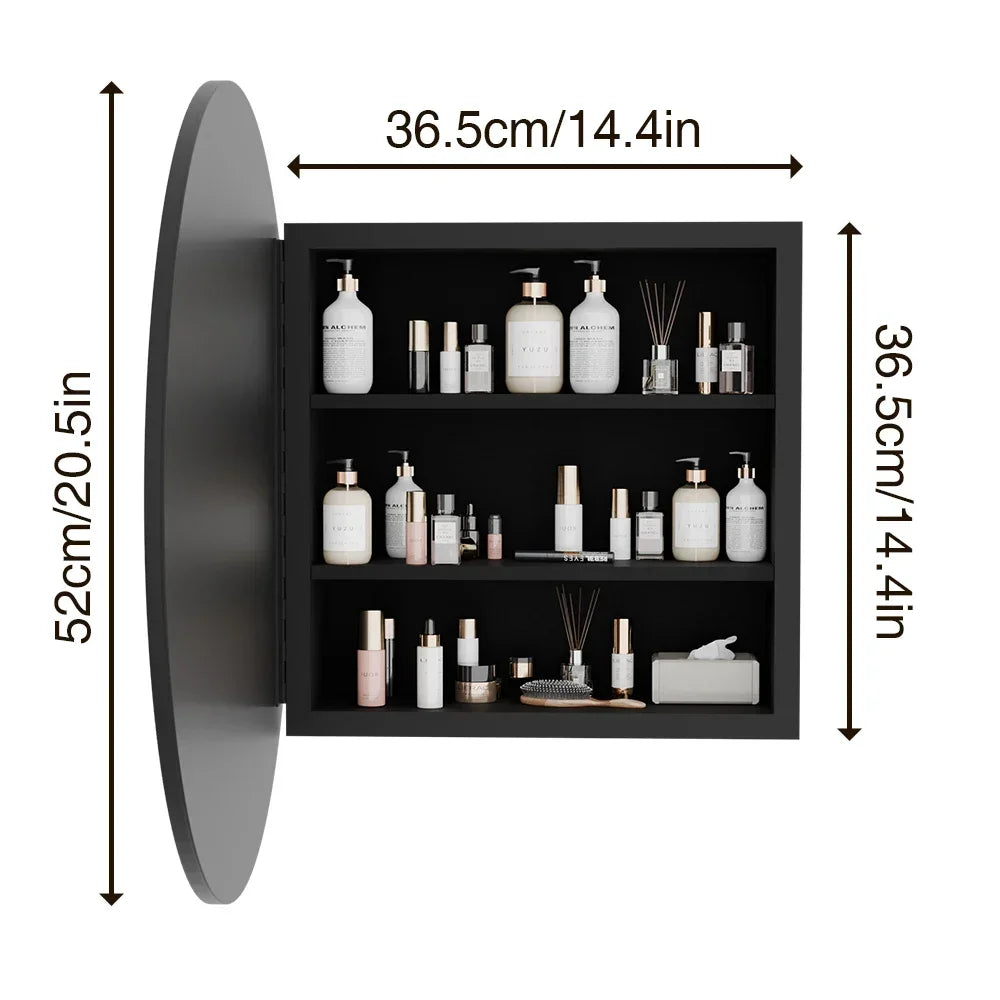 Bathroom Wall Mounted Medicine Cabinet With Mirror And Shelves