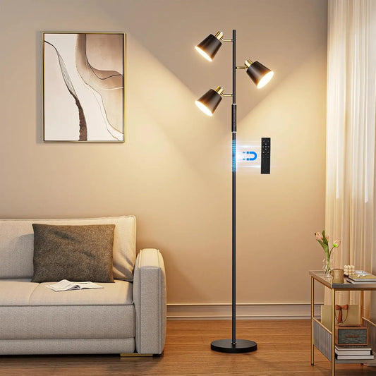 LED Tree Floor Lamp With Remote Touch Control Dimmable