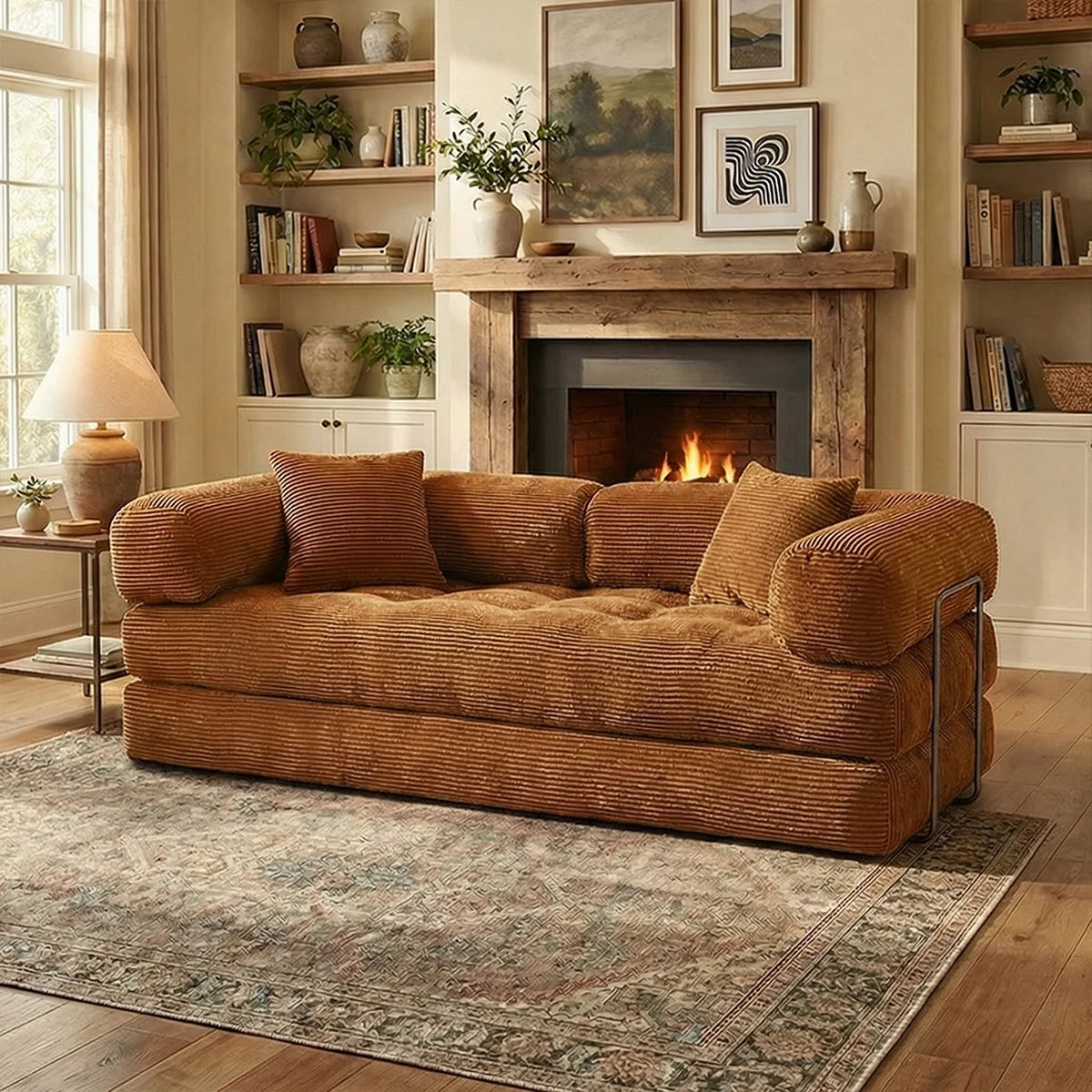YQzyphyna Futon Sofa Bed 4 In 1 Convertible Couch Unit