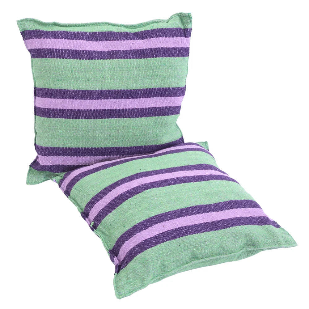 Outdoor Hanging Rope Chair With Two Soft Pillows For Patio