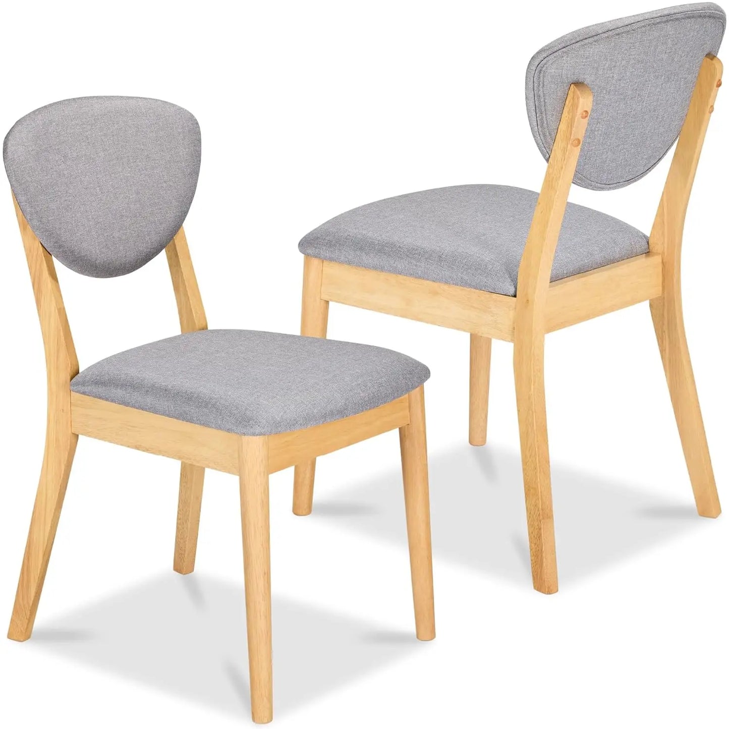 Dining Chairs Set of 2 Mid Century Modern Upholstered Wood