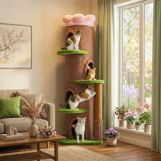 PAWZ Road Large Cat Tree Tower With 4 Condos And Scratching Post