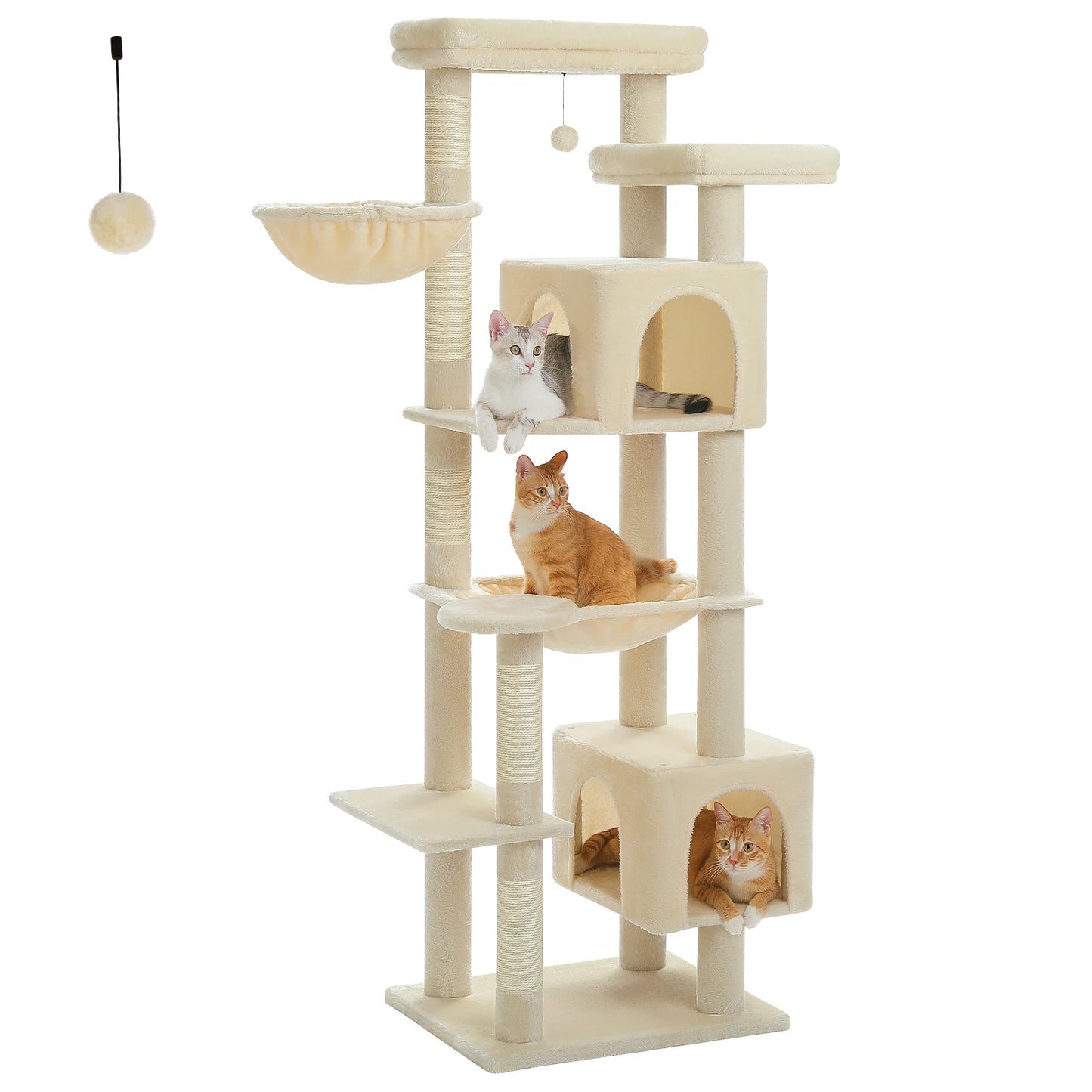 PawZ Road Premium Cat Tree With Hammock And Durable Scratching Posts