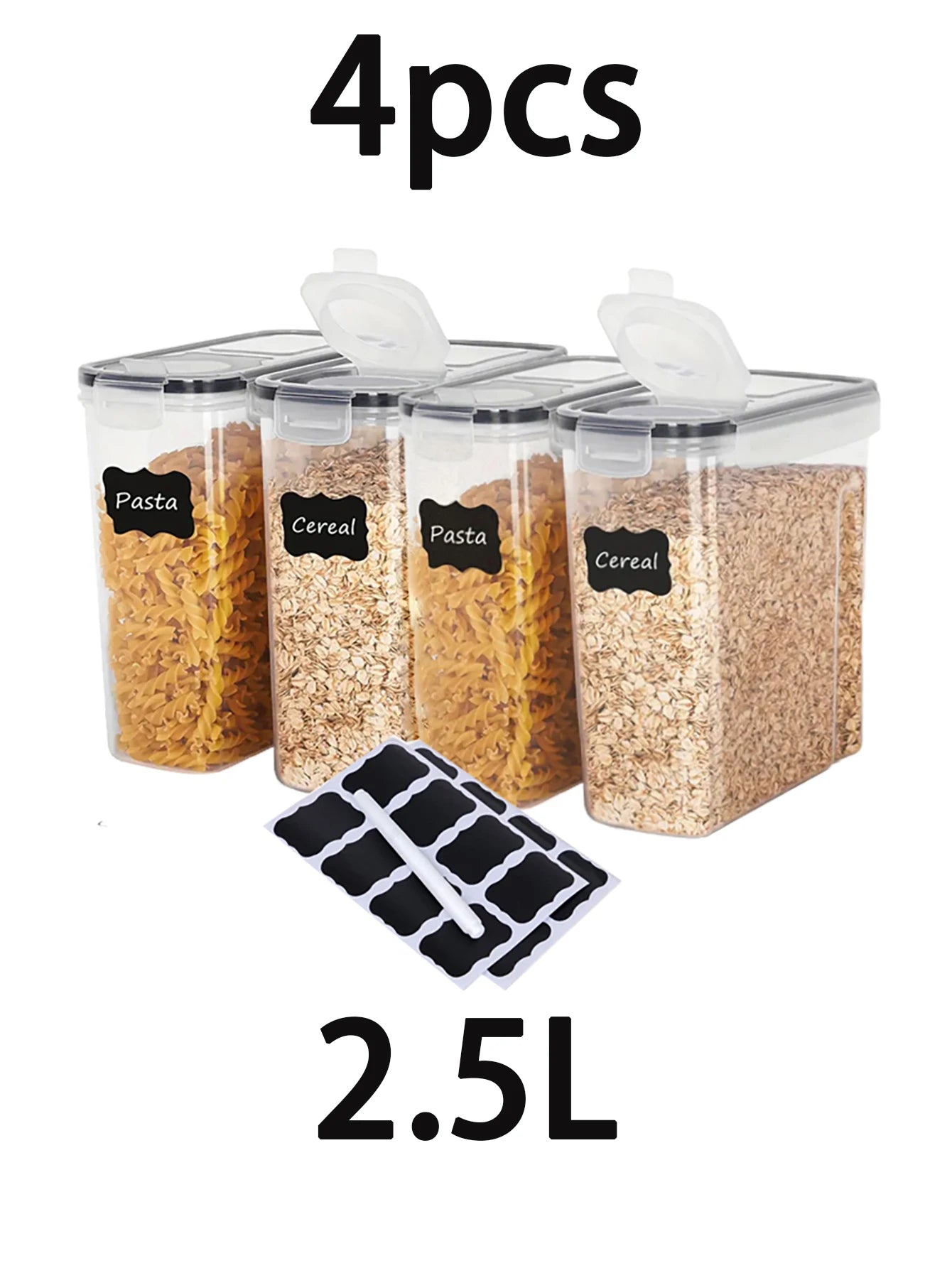 Airtight Food Storage Containers For Kitchen Pantry Organization