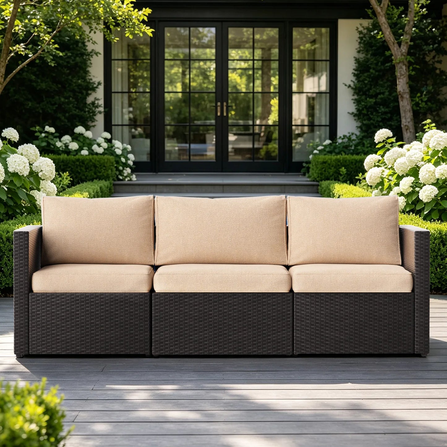 Avenvista Outdoor PE Rattan Patio Furniture Set Sofa