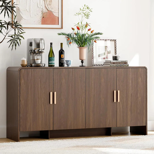 ONBRILL Mid Century Sideboard Cabinet With Adjustable Shelves