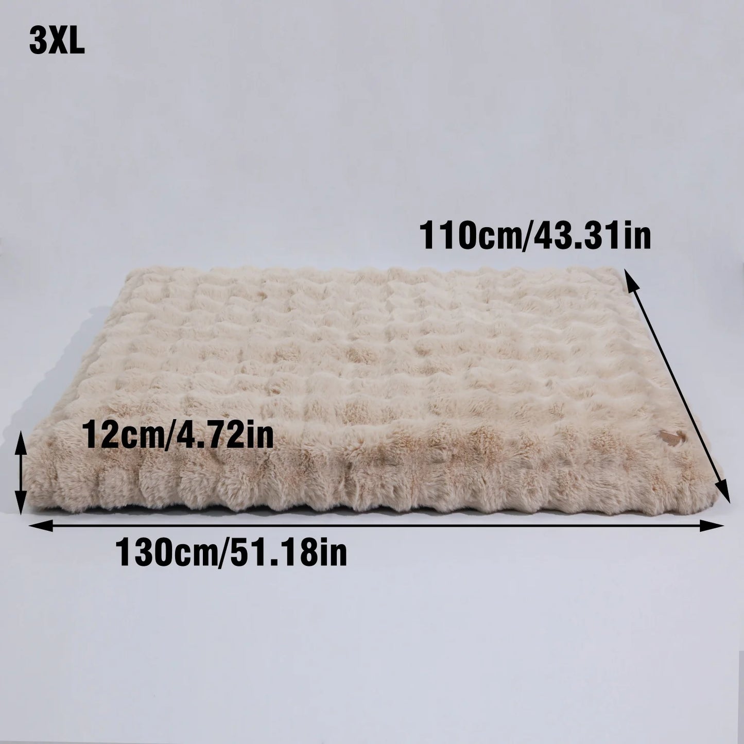 Bingopaw Plush Dog Bed With Thick Foam Base Removable Cover