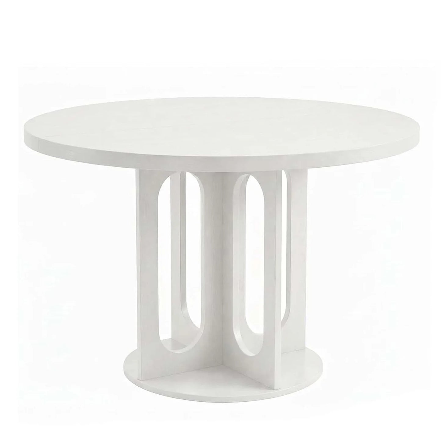 HiMISS Modern Round Dining Table With Arch Pedestal Base