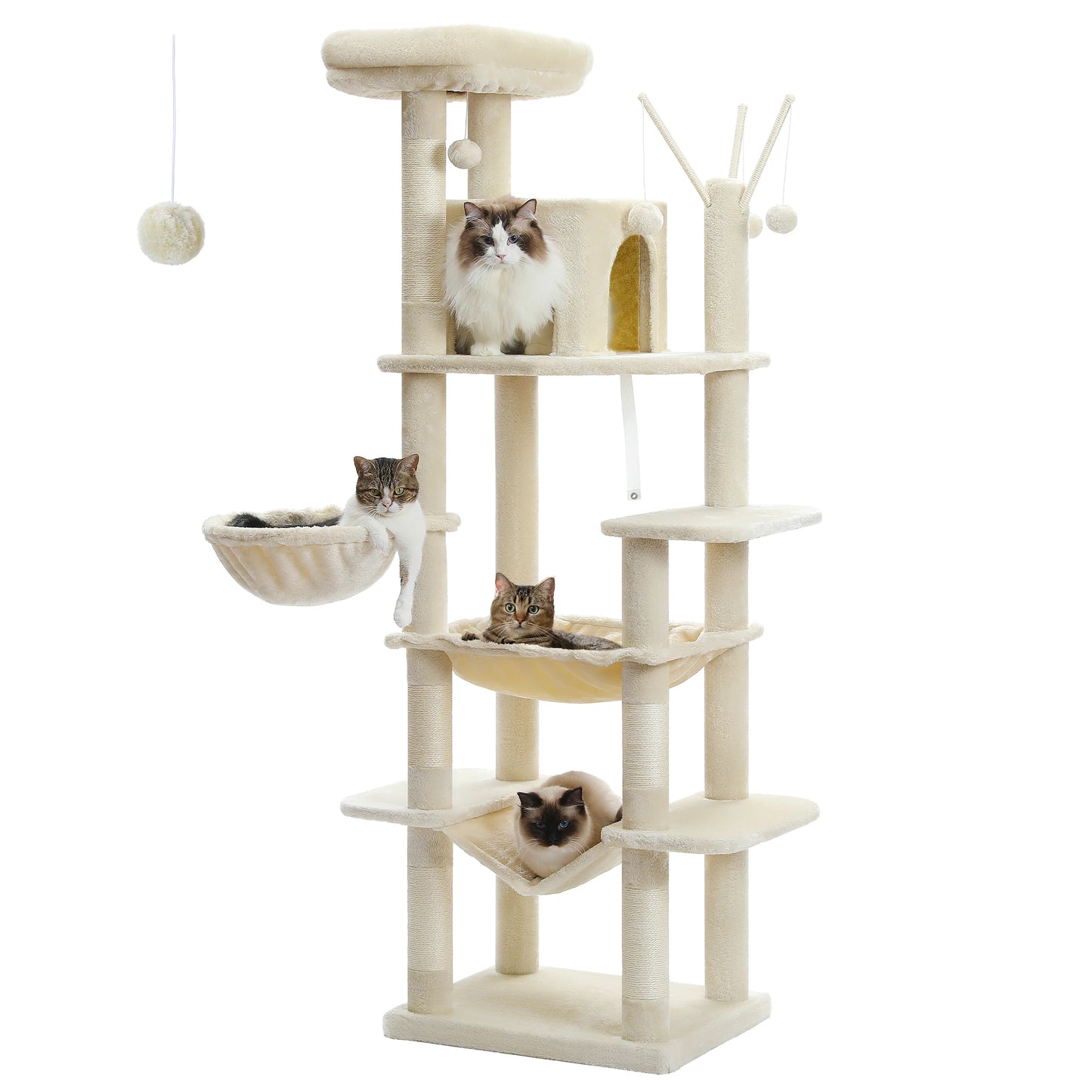 PAWZ Road Multi Level Cat Tree With Scratching Posts And Perches