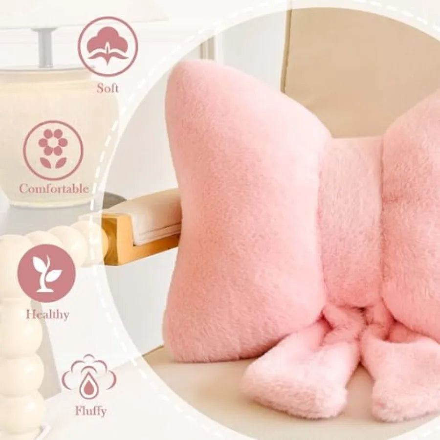 Elegant Bowknot Decorative Throw Pillow For Modern Home Decor