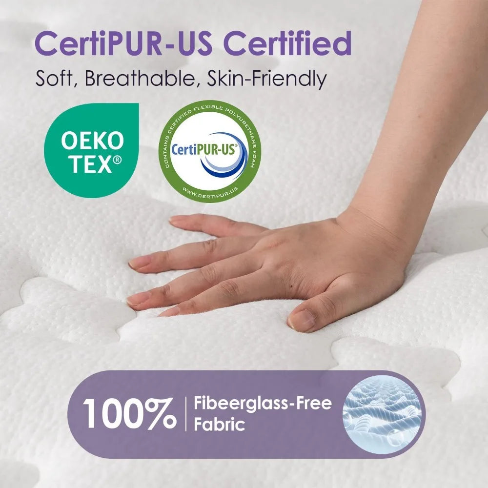 XIAOLANG Plush Hybrid Mattress With Lumbar Support And Pressure Relief