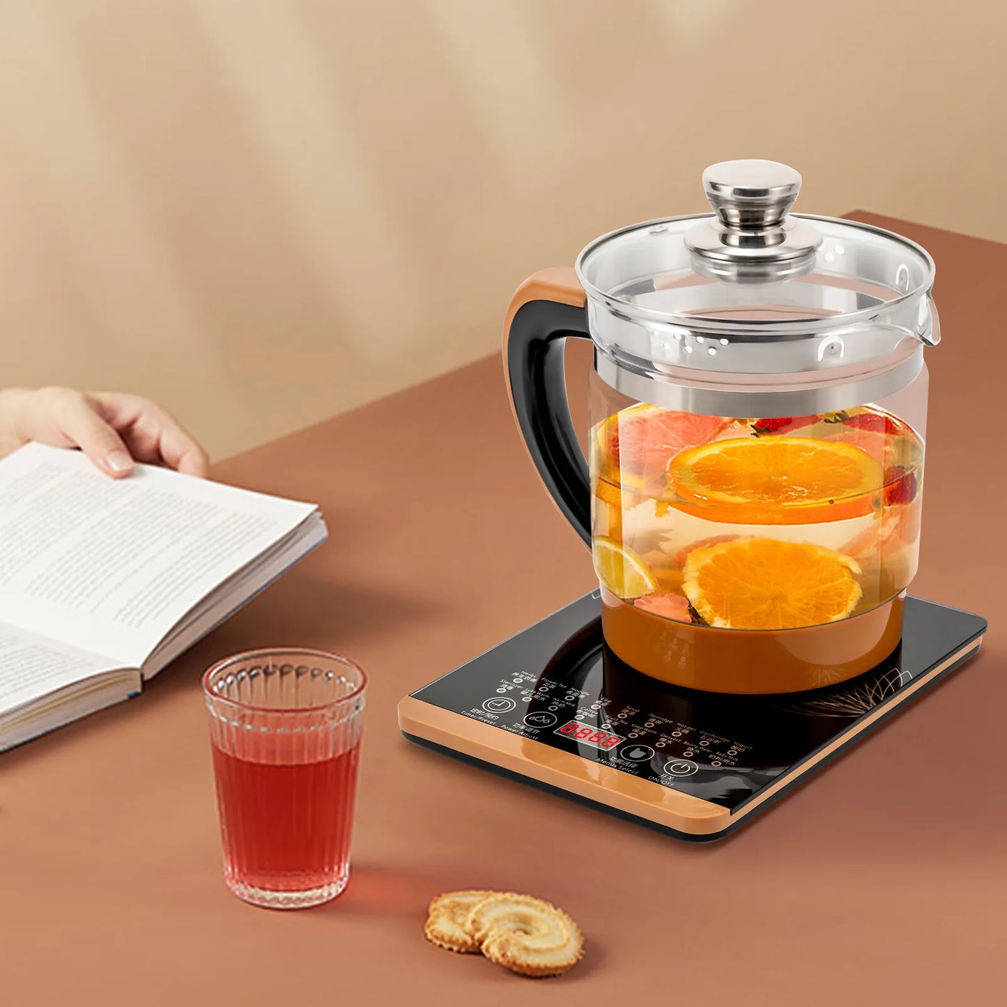 Electric Glass Tea Kettle With Keep Warm And 6 Temperature Settings BPA Free