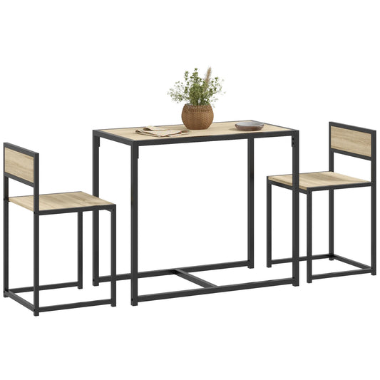 HOMCOM Compact Modern Dining Table Set For Small Spaces