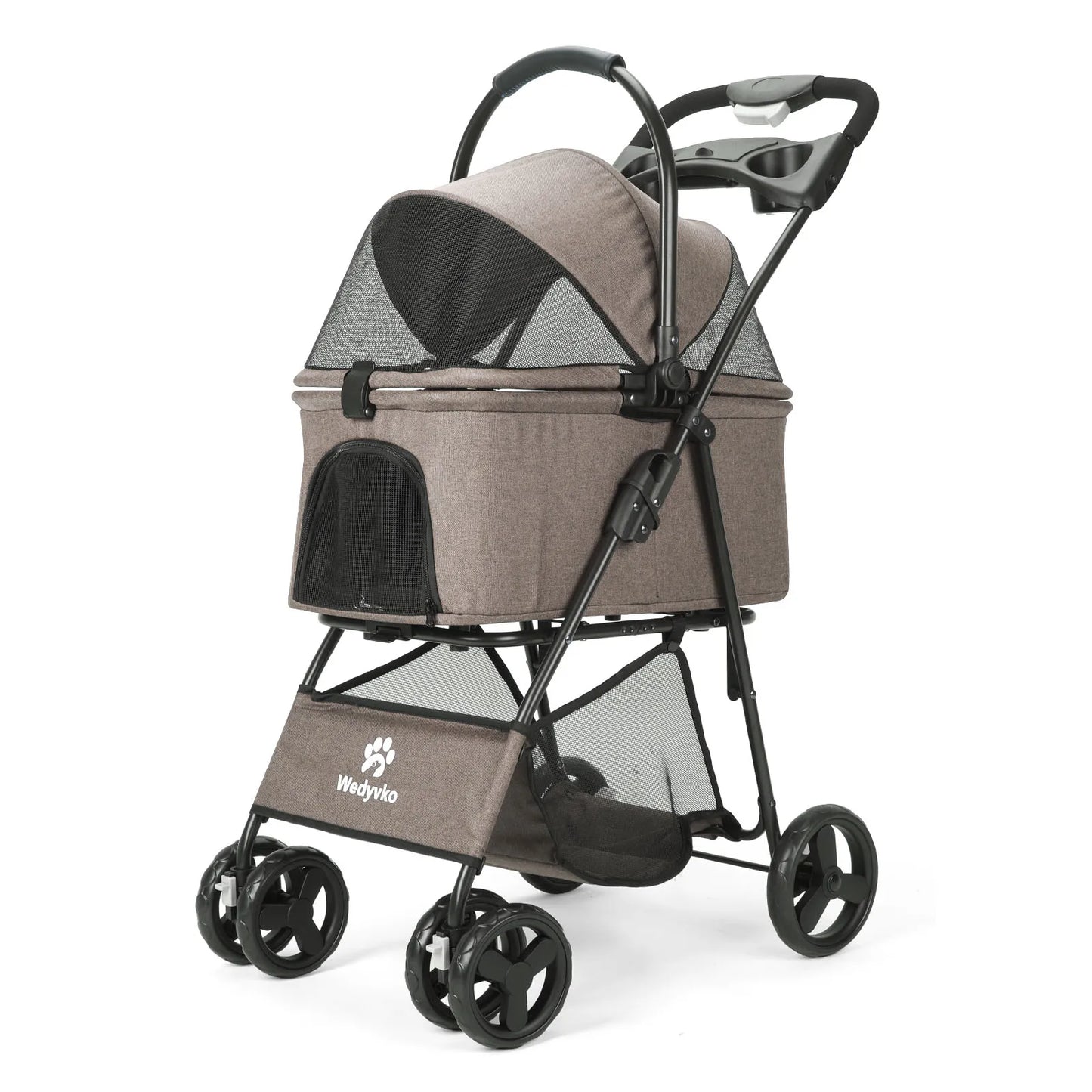 Folding Three In One Pet Stroller With Removable Carrier