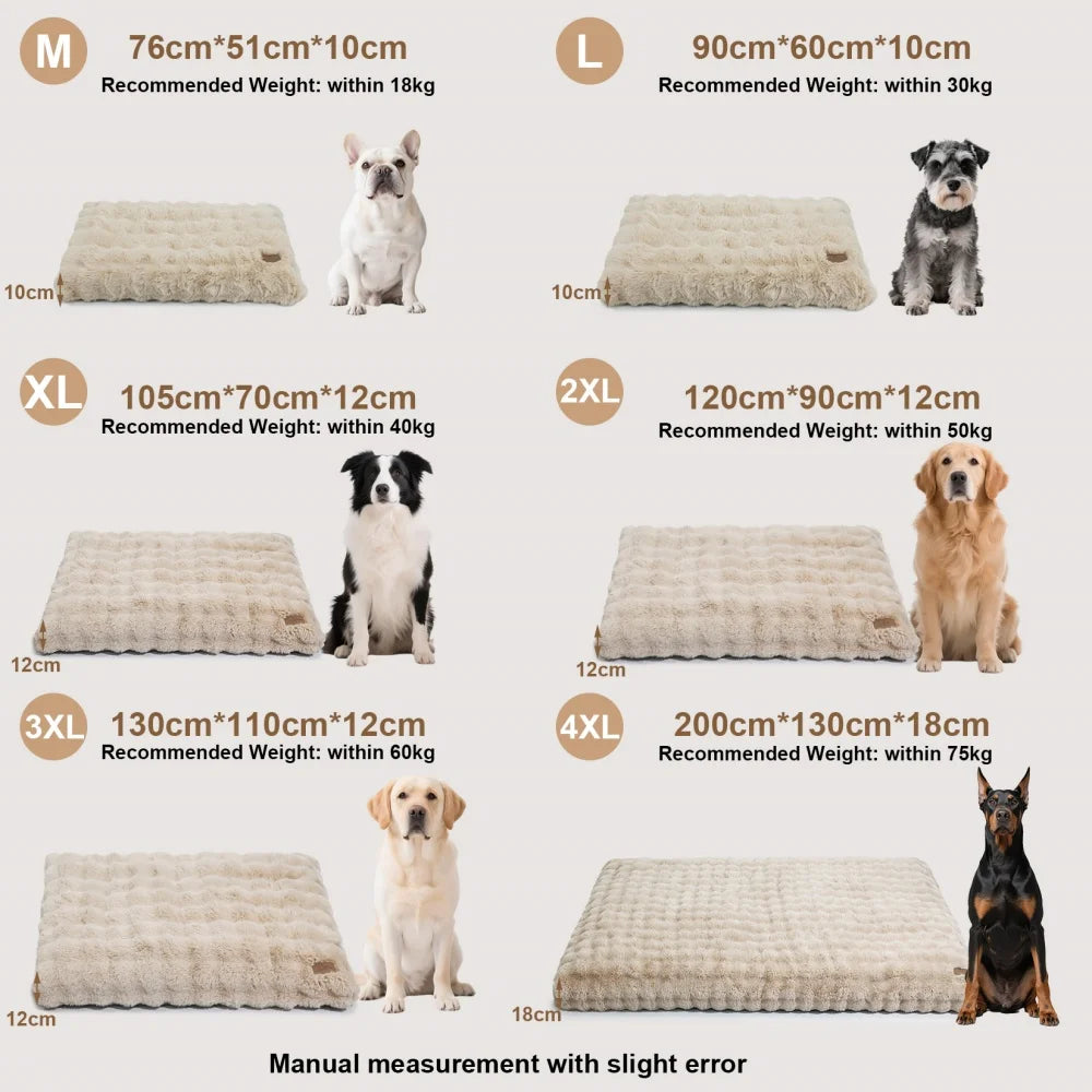 Borwart Ultra Plush Washable Dog Bed With Removable Cover