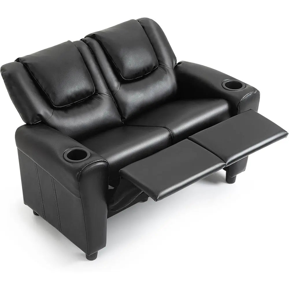 LISM Toddler Recliner Sofa With Cup Holder And Headrest