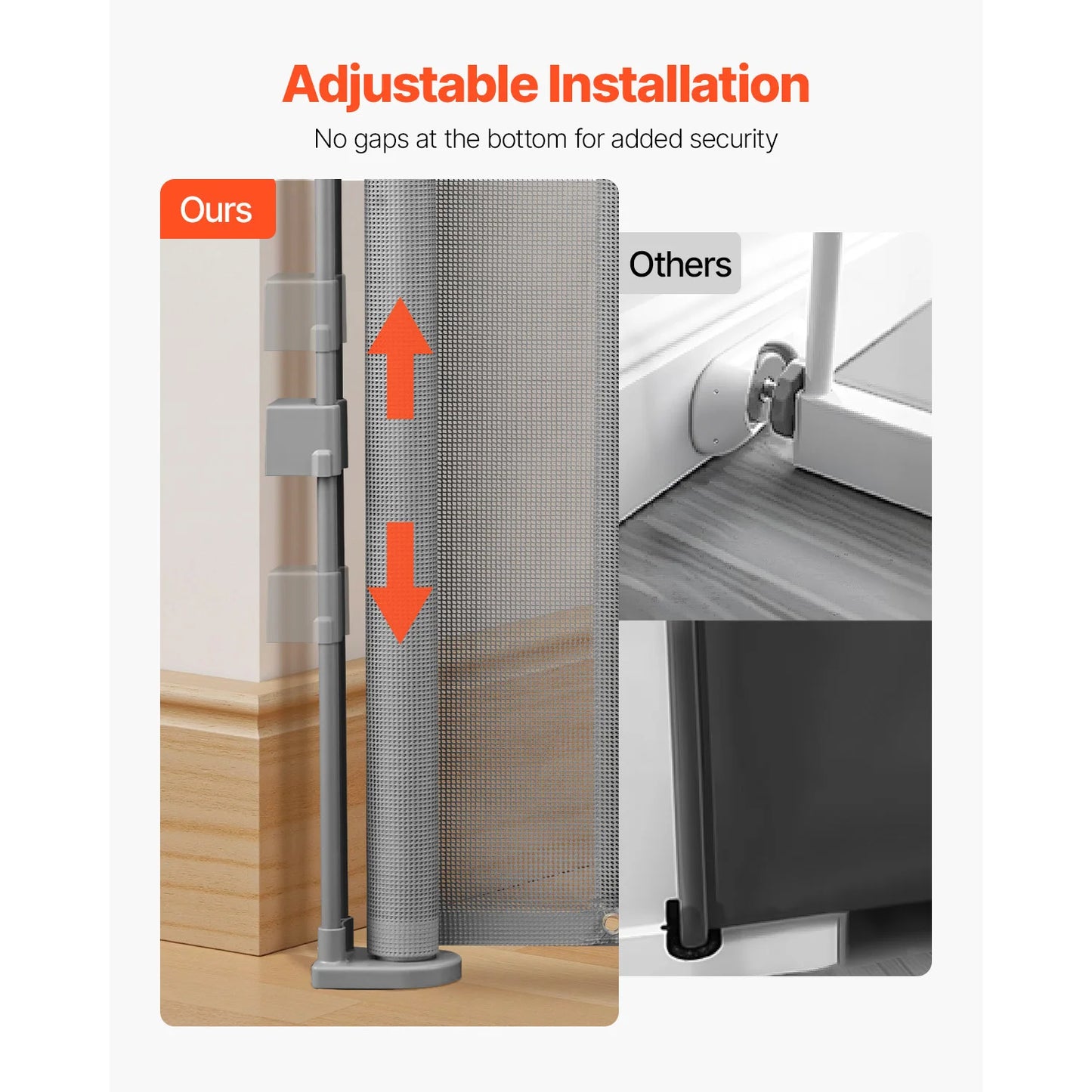 SucceBuy Retractable Mesh Baby And Pet Security Gate