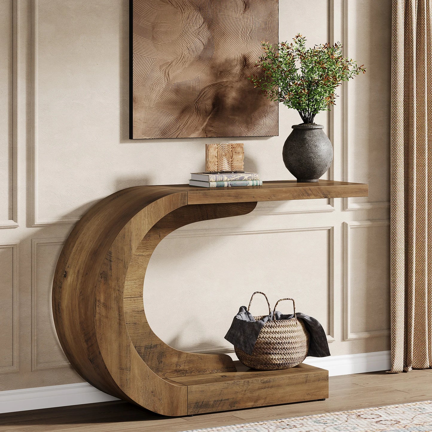 Tribesigns Mid-Century Modern Console Table For Entryway