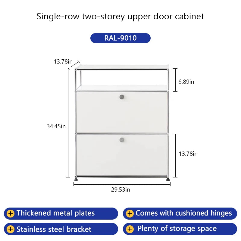 Bigcityfur TV Stand Corner Metal Storage Display Cabinet