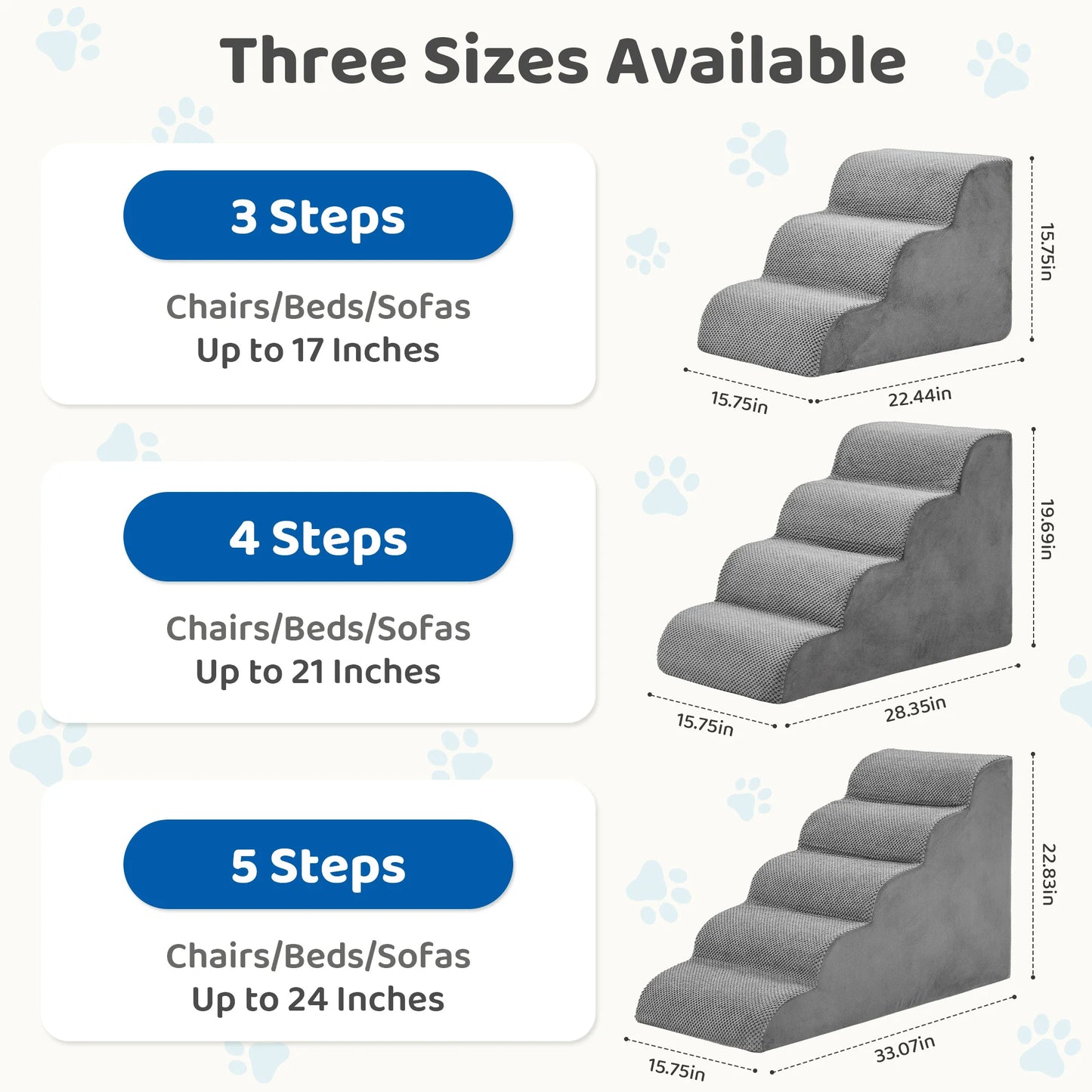 High Density Foam Curved Pet Dog Steps Non Slip Platform