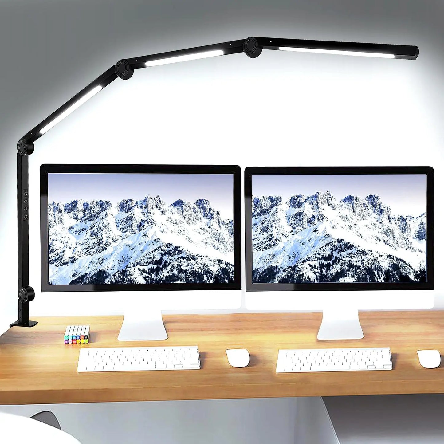 Modern LED Desk Lamp With Clamp Flexible Swing Arm