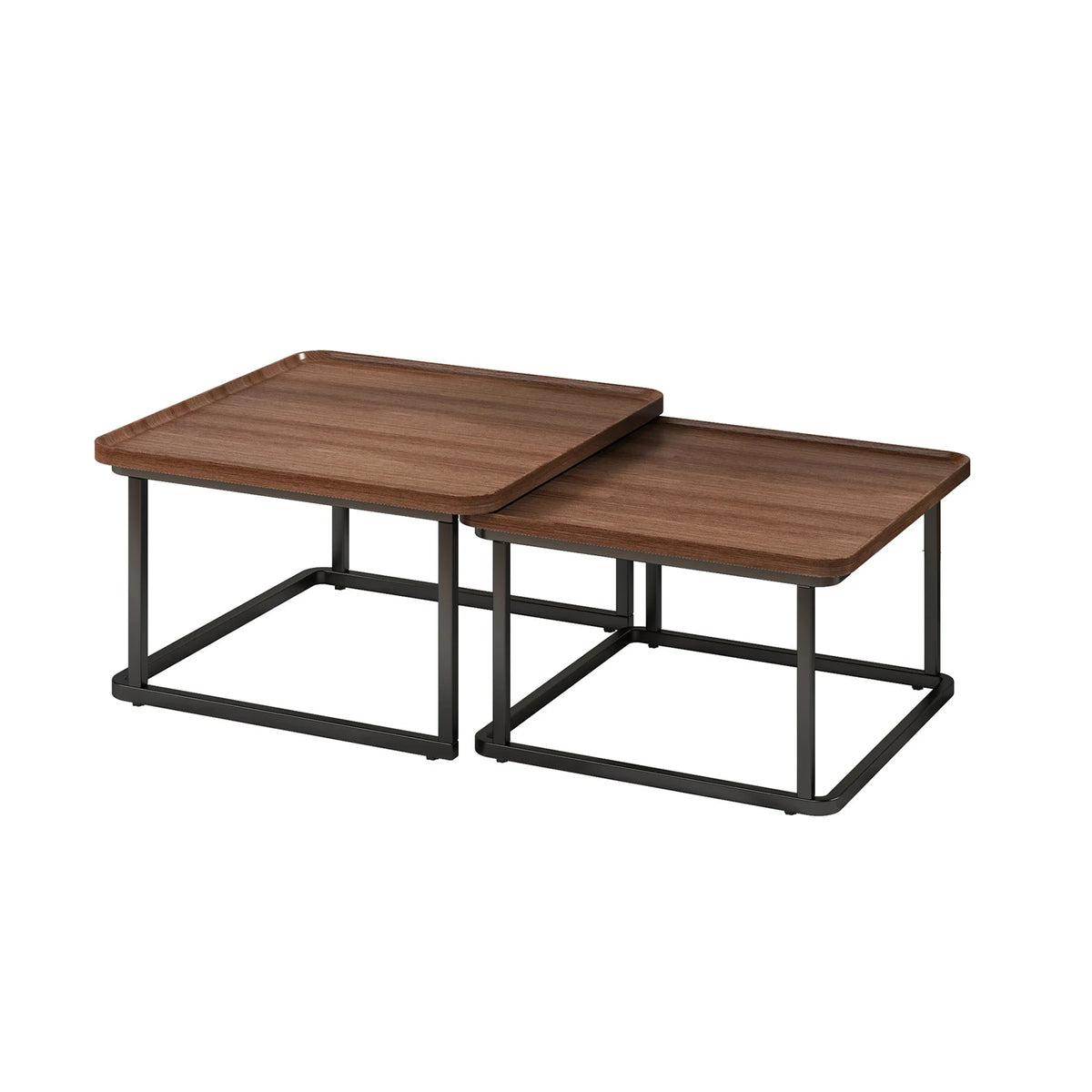 HiMISS Square Nesting Coffee Table Set For Living Room