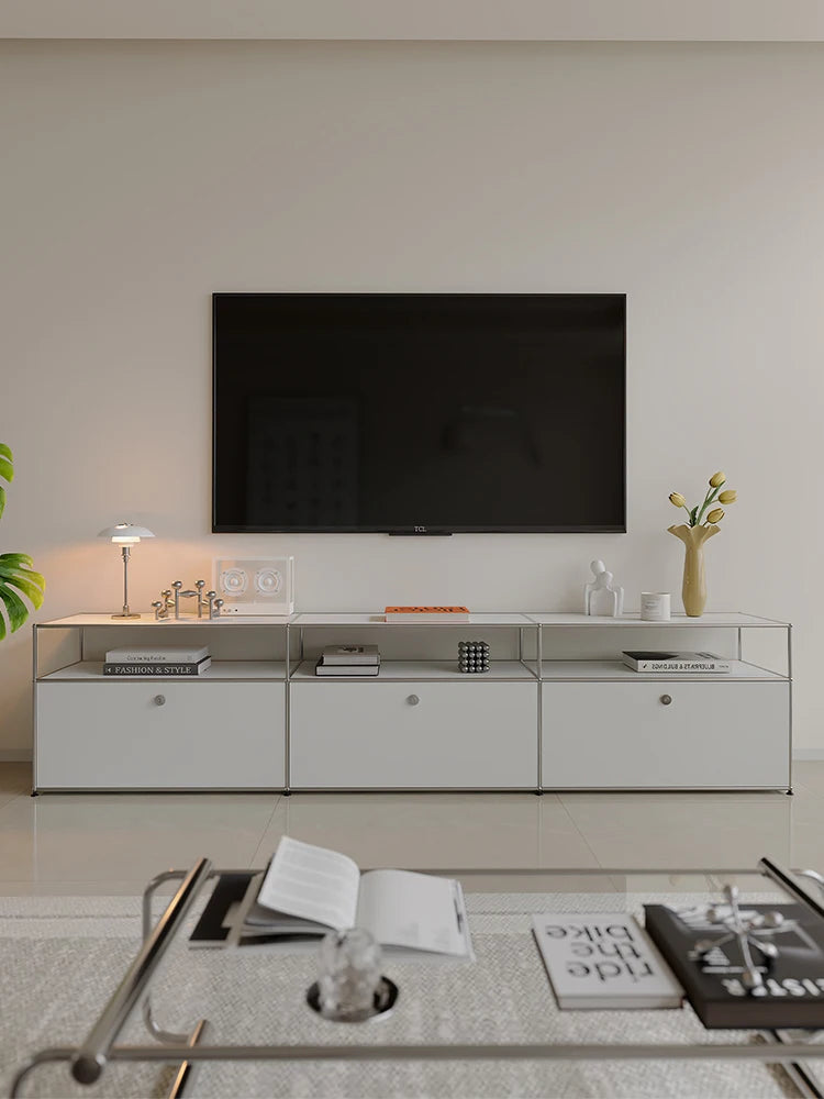 Bigcityfur TV Stand Storage Cabinet Metal Corner Unit