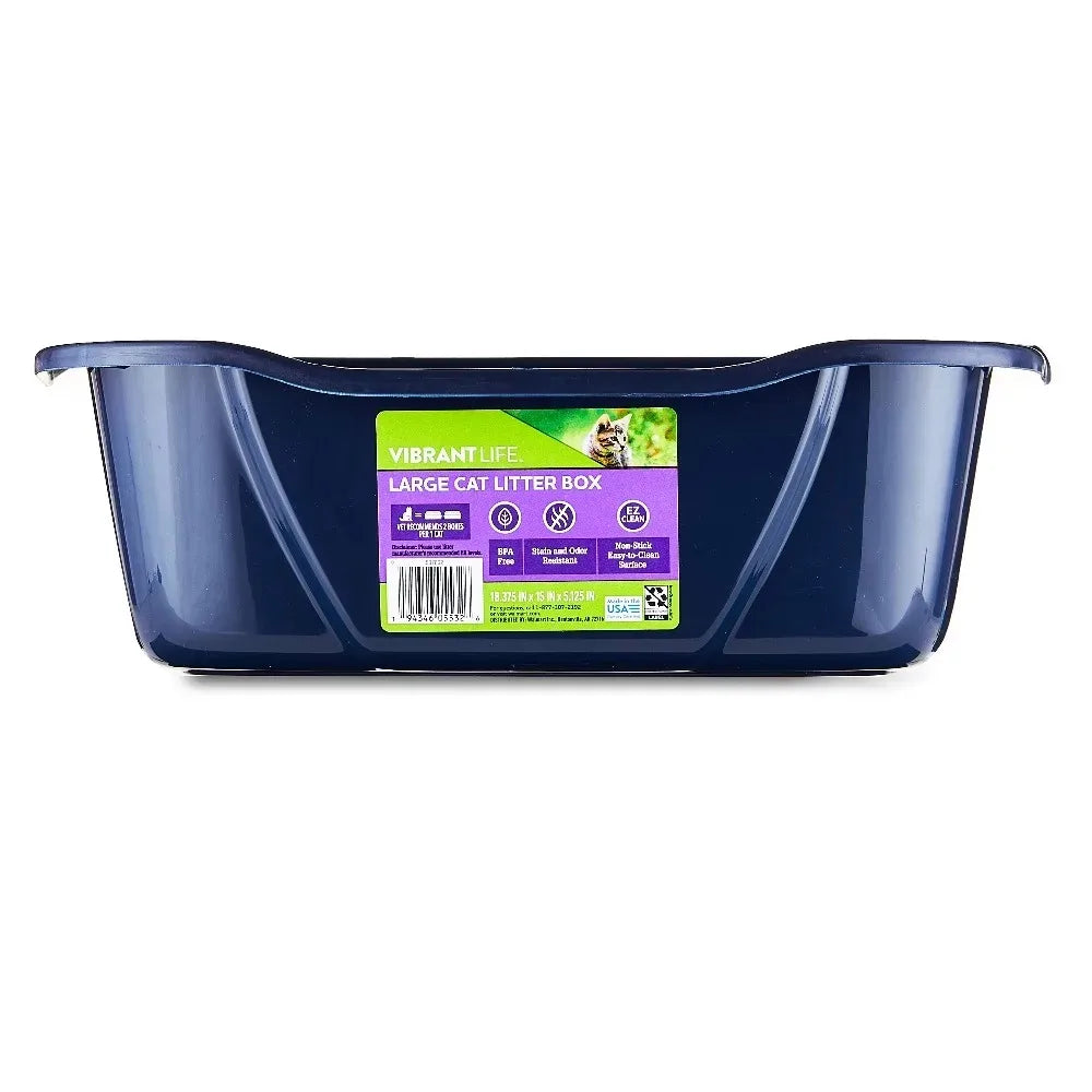 High Capacity Open Cat Litter Box With Scoop For Indoor Cats