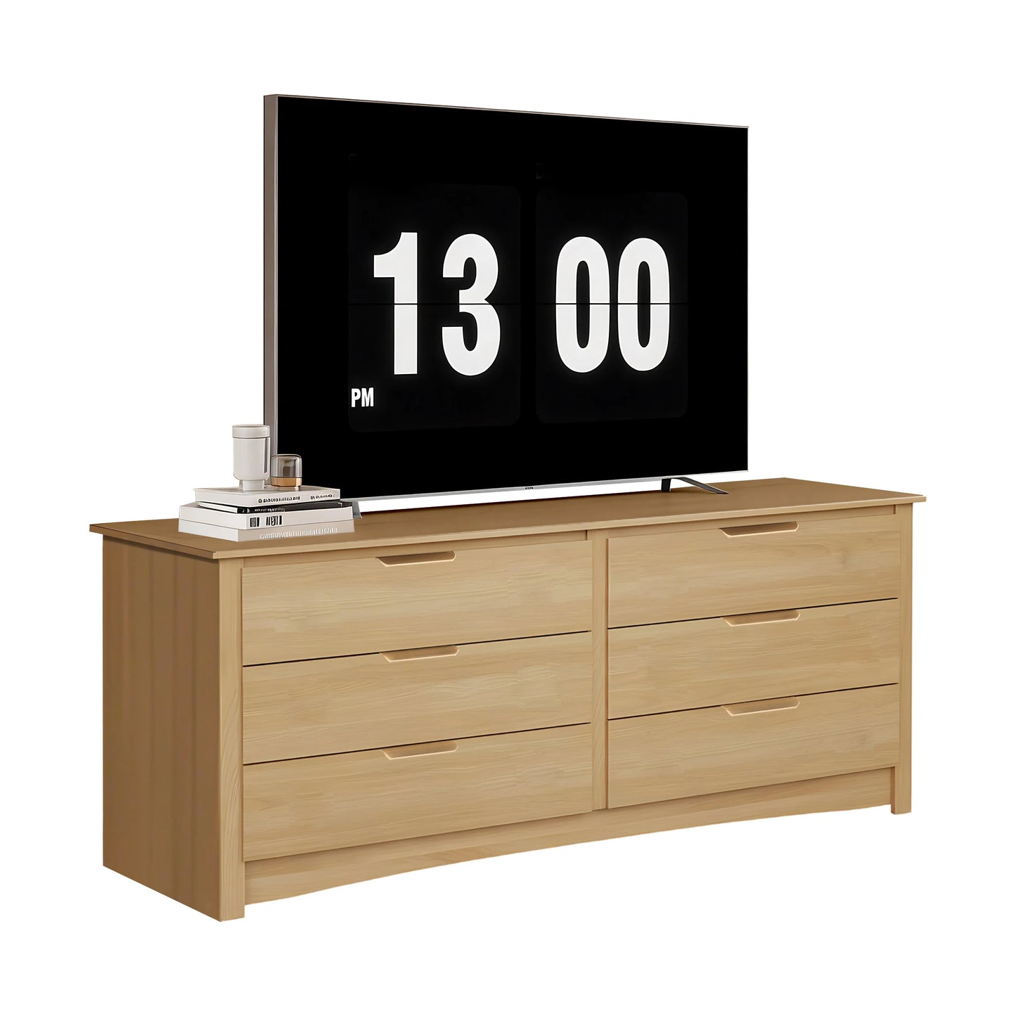 JHK Wood Dresser Cabinet Six Drawers Living Room Storage