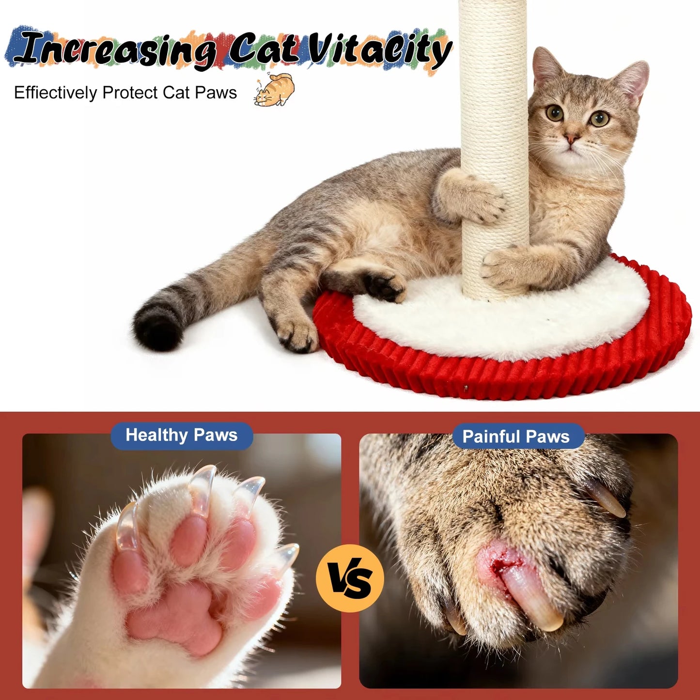 Cwv Carousel Cat Scratching Post With Rotating Toy Stand