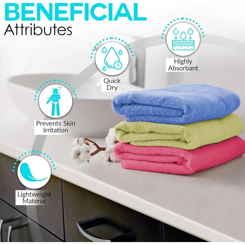Premium Soft Terry Bath Towel Set For Bathroom And Gym