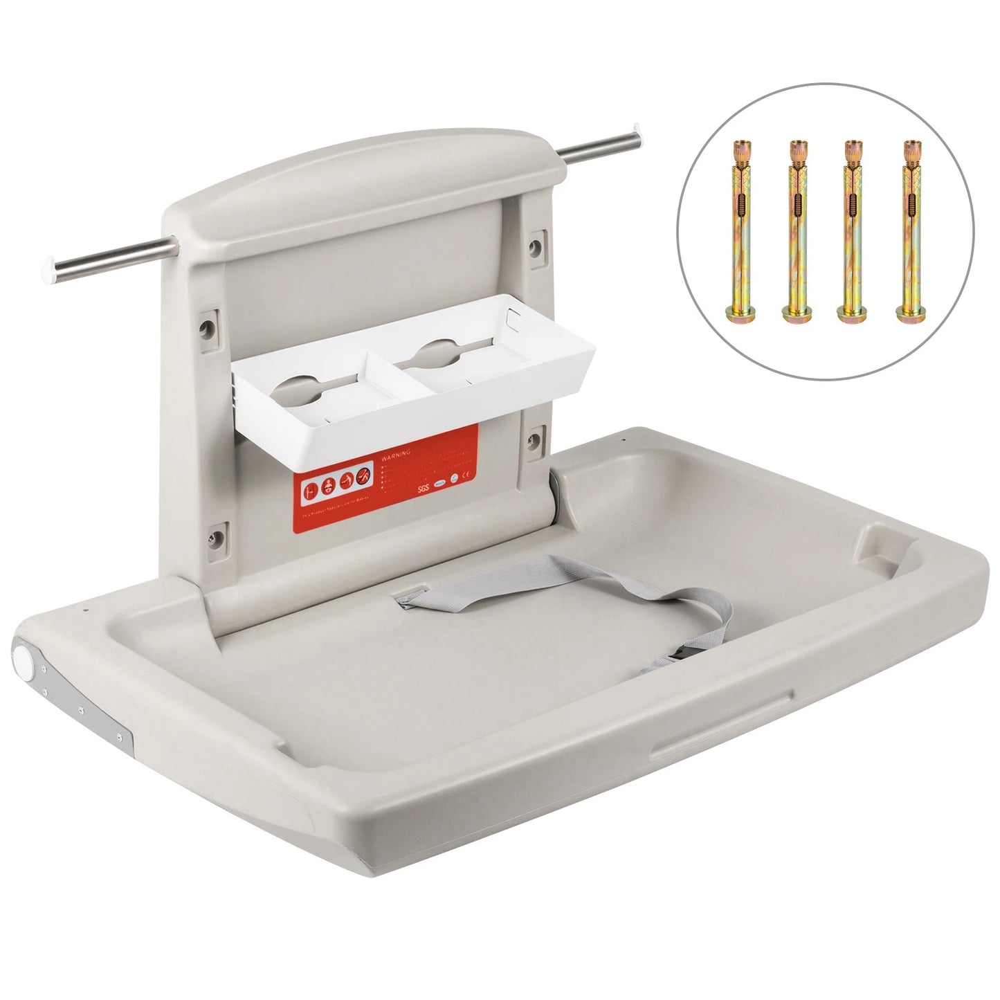 VEVOR Commercial Wall Mounted Baby Diaper Changing Station
