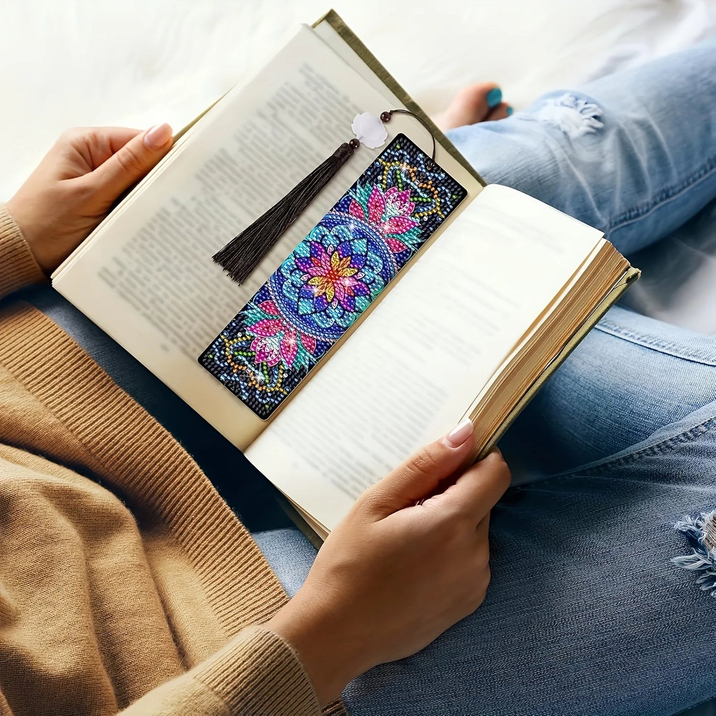 DIY Acrylic Diamond Painting Bookmark Set With Tassels