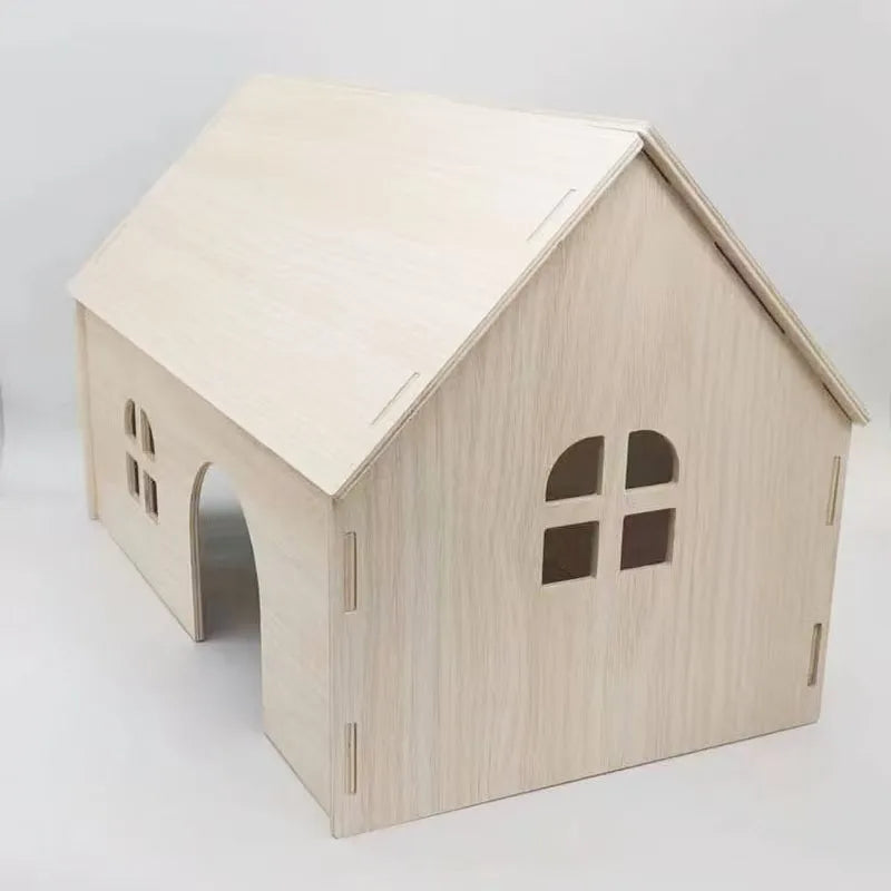 Squirrel Design Wooden Nest House Landscape Home For Pets