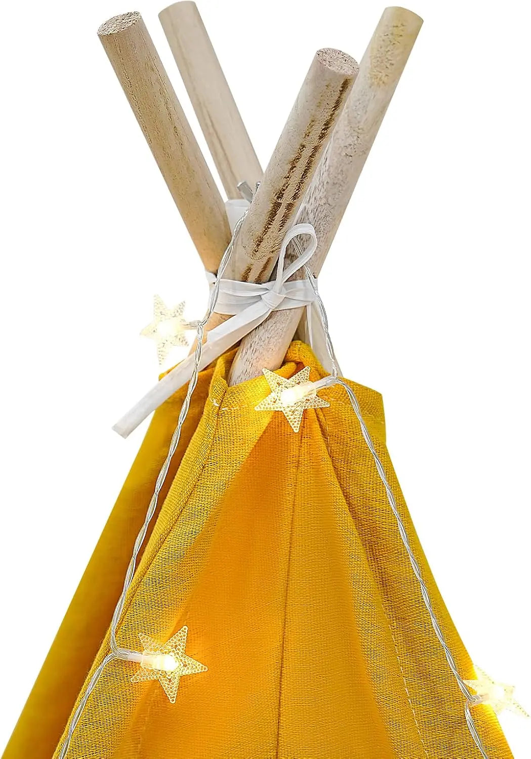Foldable Cotton Kids Teepee Tent With Floor Mat And Lights