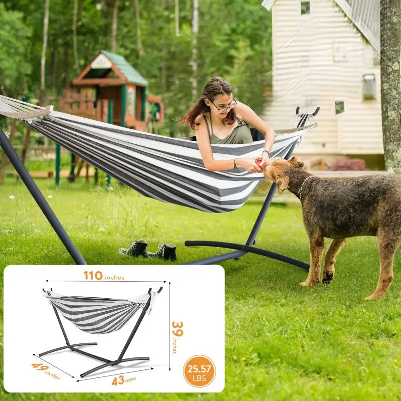 Gyroor Adjustable Stand Hammock With Storage Bag For Outdoor
