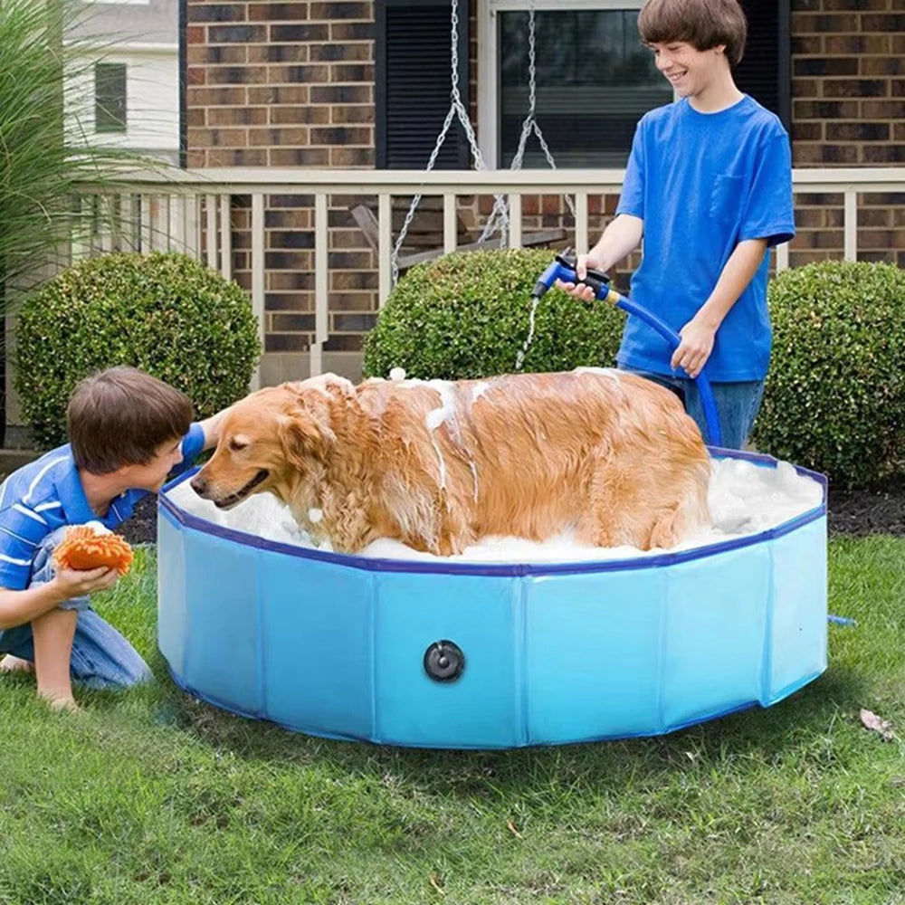 Portable Foldable Dog Swimming Pool And Grooming Tub Basin