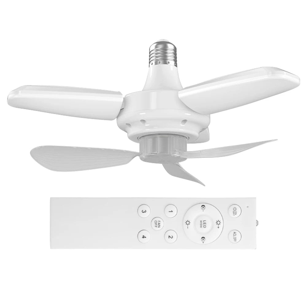 Sikiwind Modern LED Ceiling Fan With Silent Remote Control For Bedroom