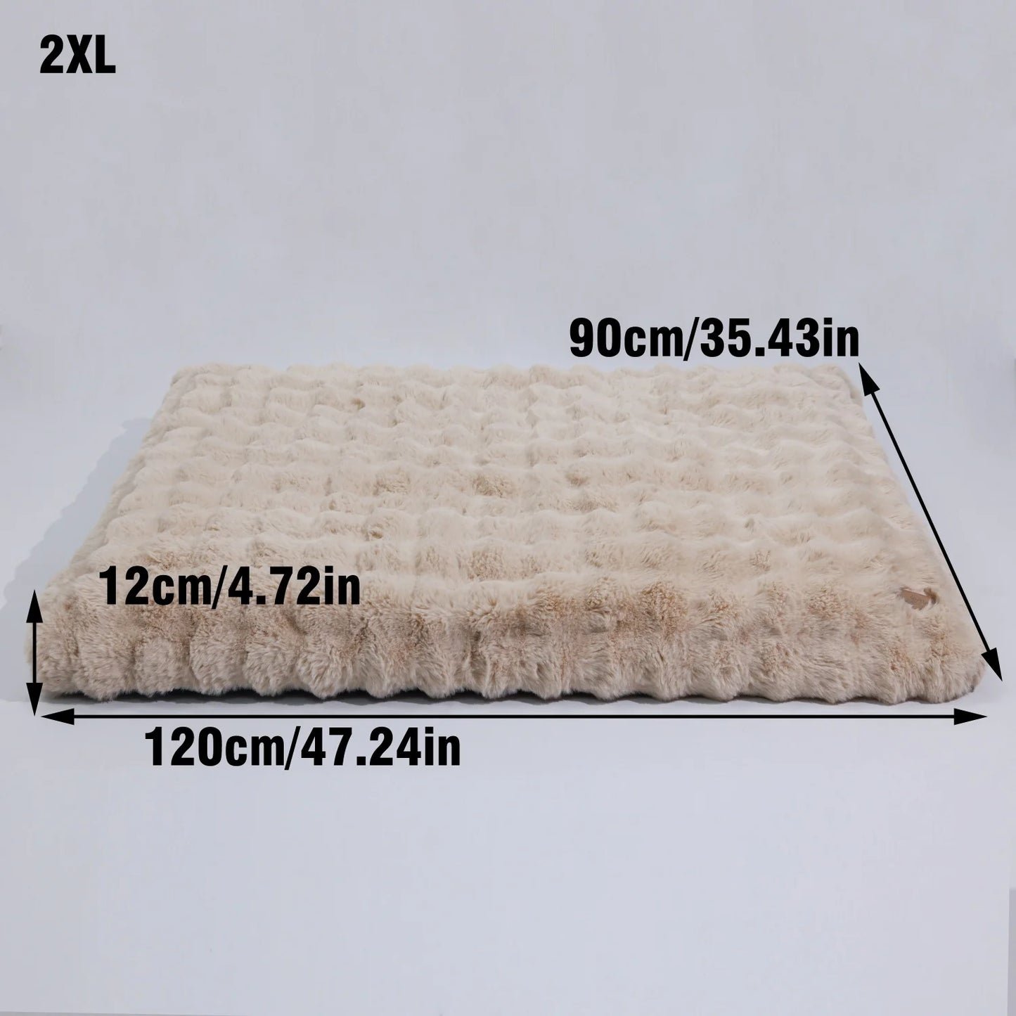 Bingopaw Plush Dog Bed With Thick Foam Base Removable Cover