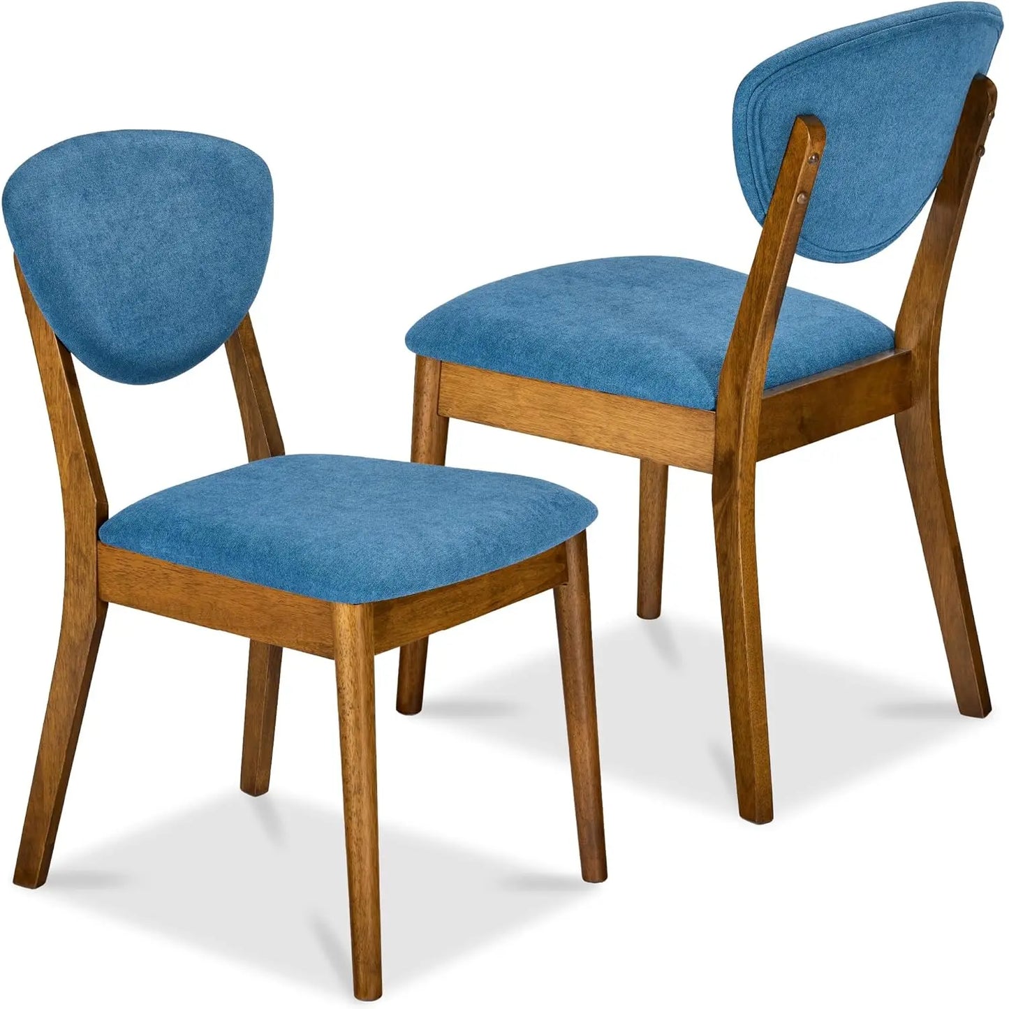Dining Chairs Set of 2 Mid Century Modern Upholstered Wood