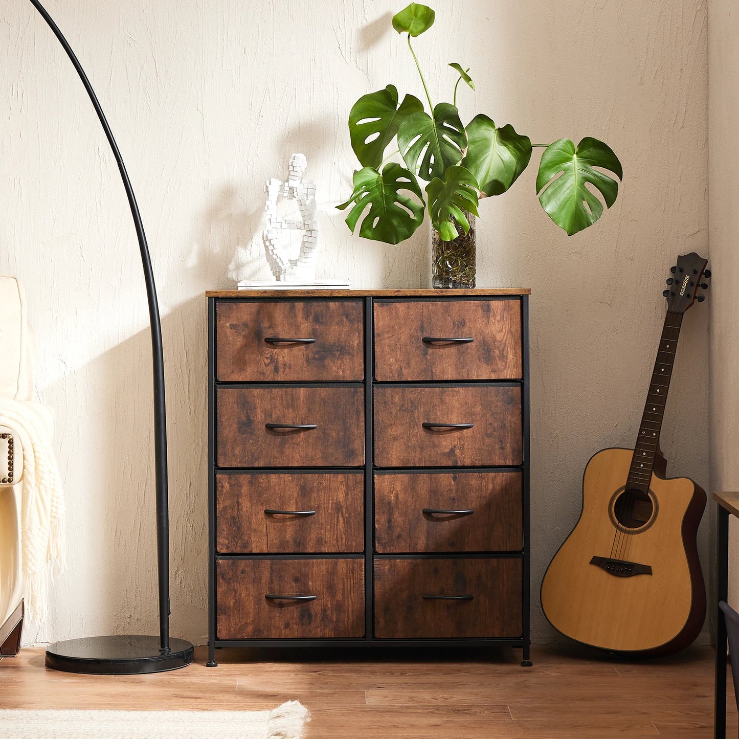 MCQ 8 Drawer Cabinet For Living Room Metal Storage Organizer