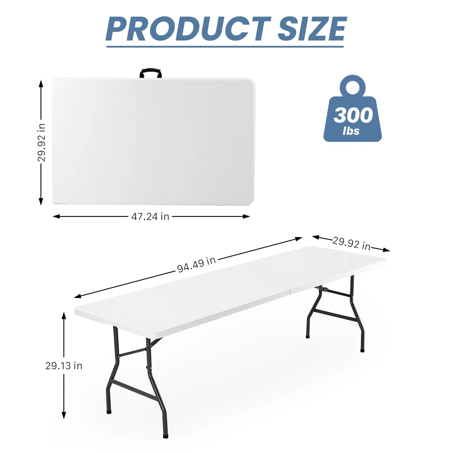 JHK Portable Folding Outdoor Indoor Heavy Duty Table