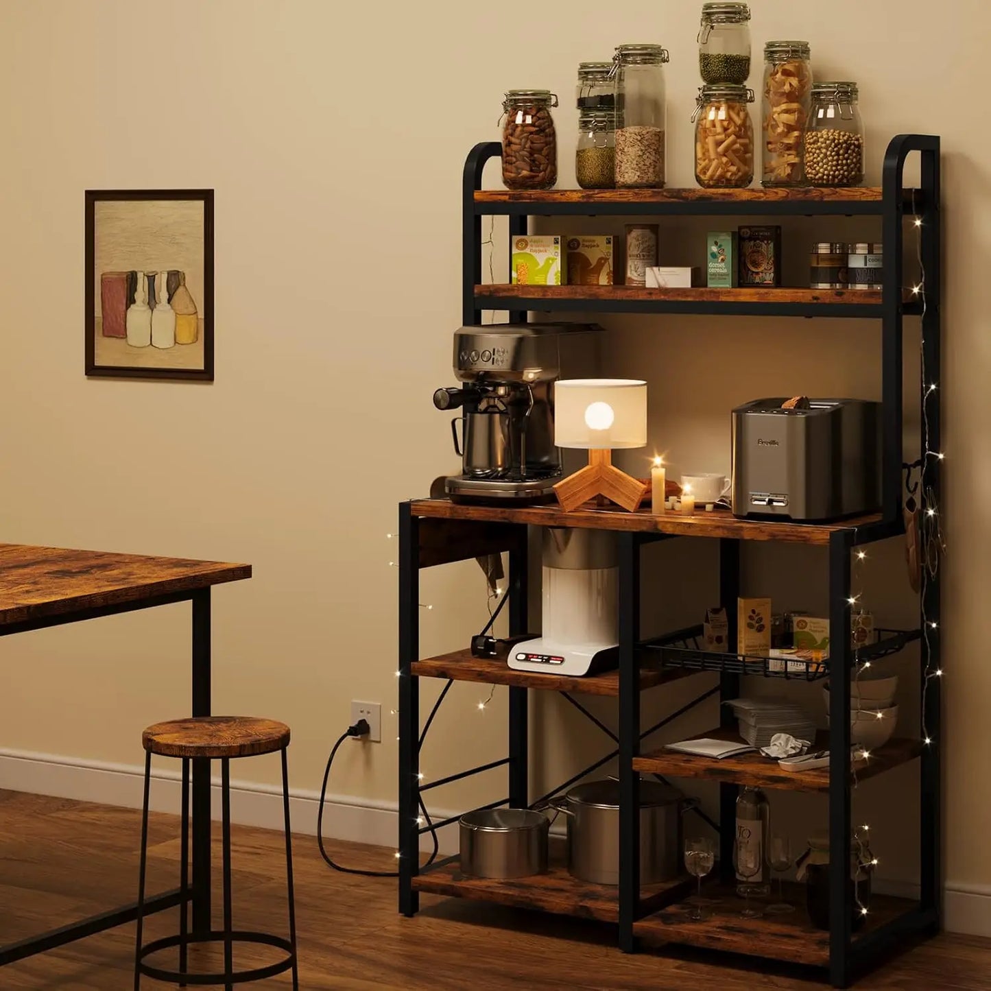 Twister CK Five Tier Kitchen Baker Rack With Power Outlet
