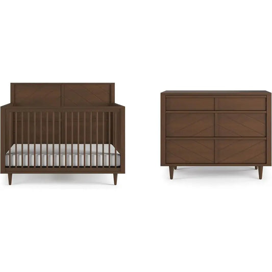Surrey Hill Convertible Baby Crib And Dresser Furniture Set