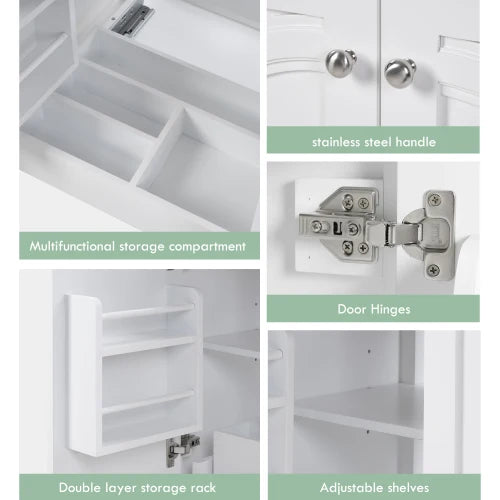 Vintage White No Assembly Bathroom Vanity With Ceramic Sink
