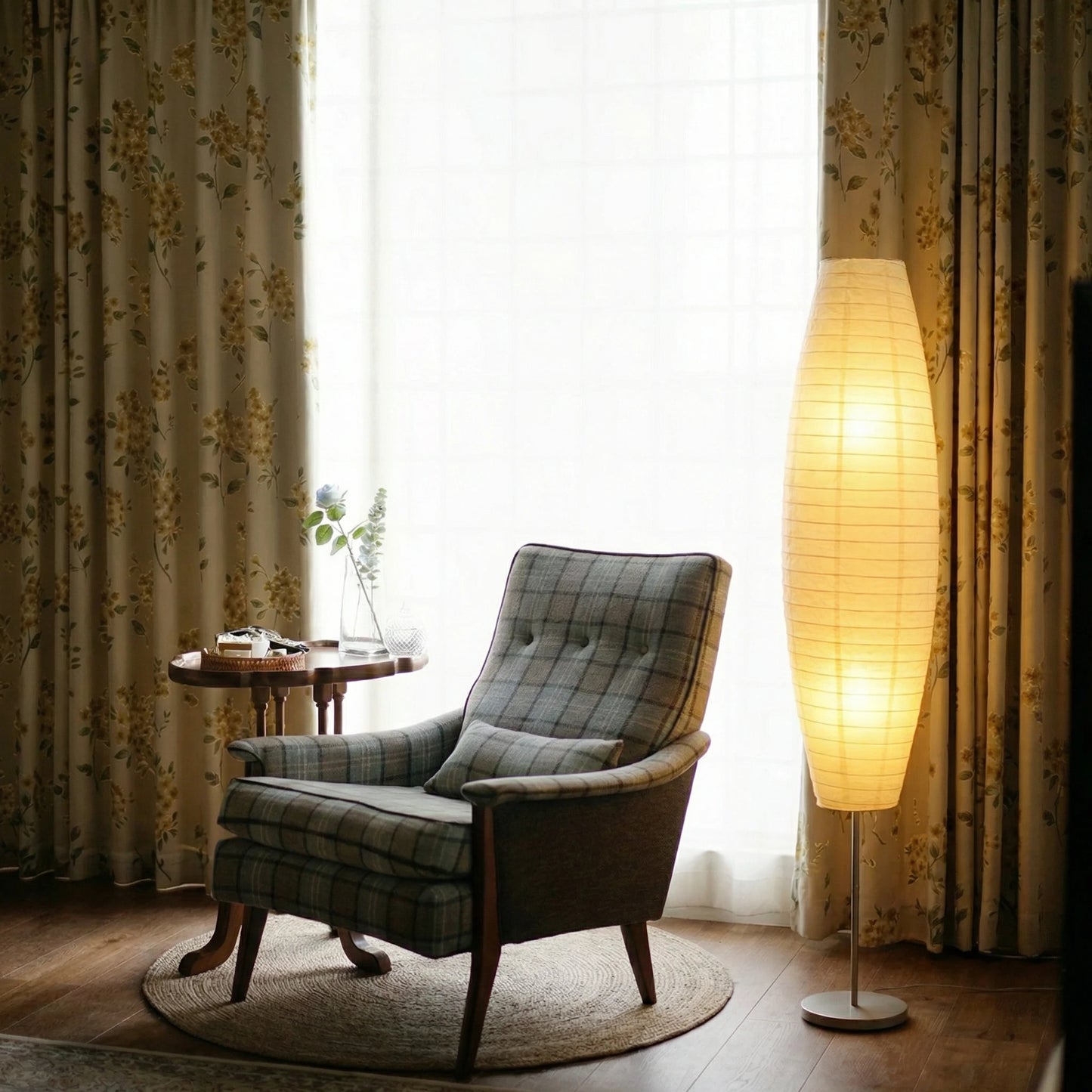 Minimalist Japanese Paper Rice Floor Lamp For Home
