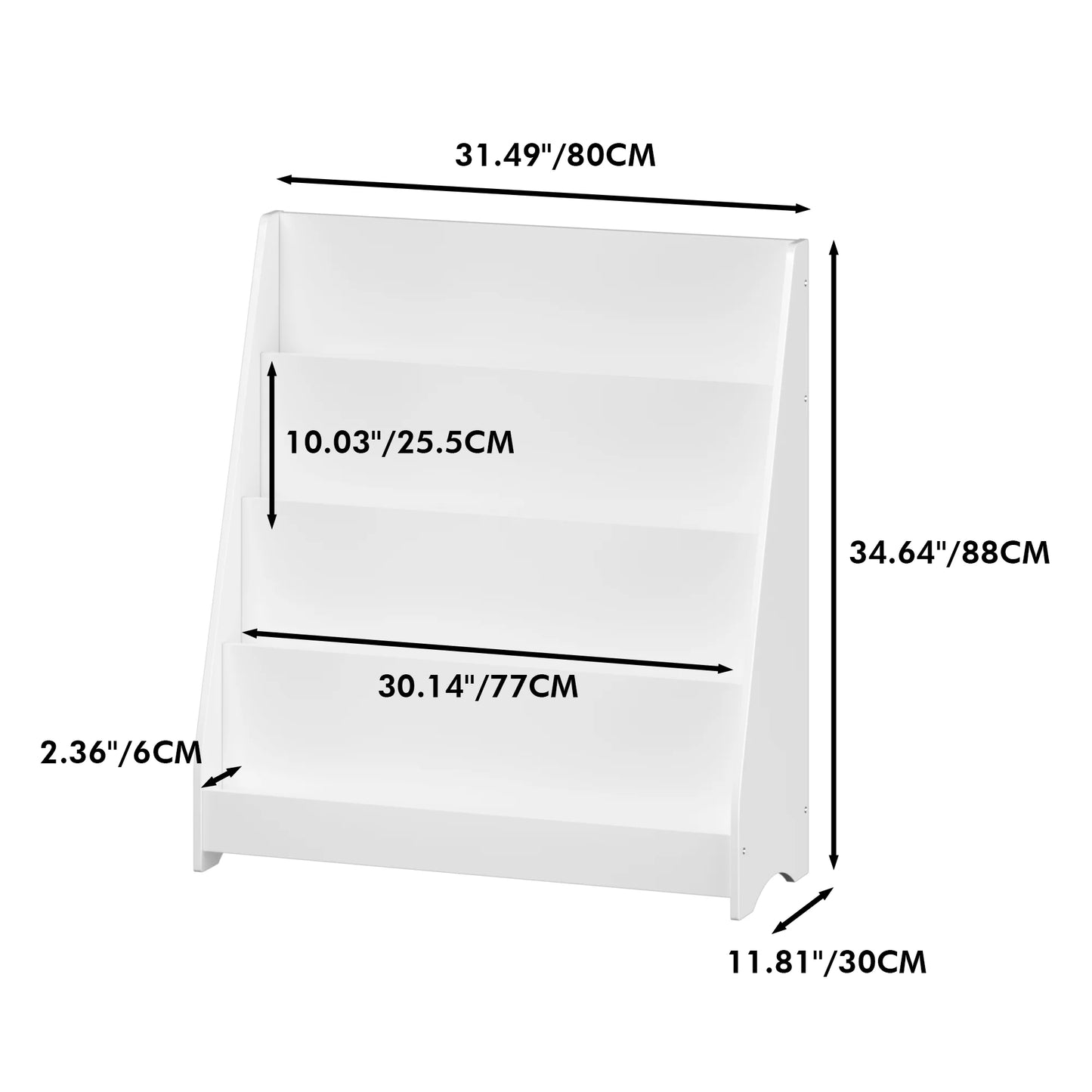Four Tier Kids Bookshelf Display Organizer For Bedroom And Playroom