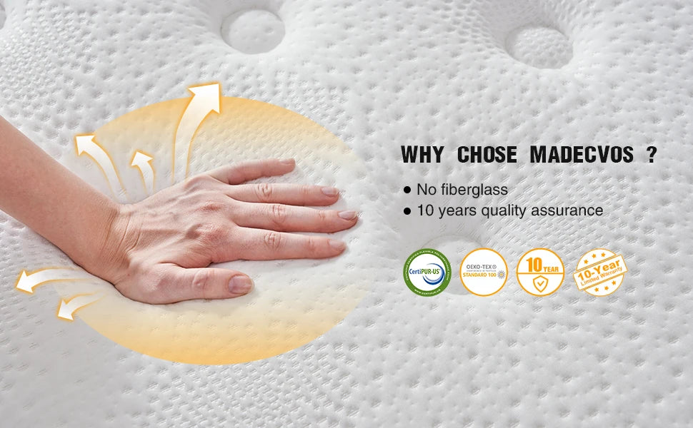 Madevos Hybrid Mattress With Pocket Spring For Comfort